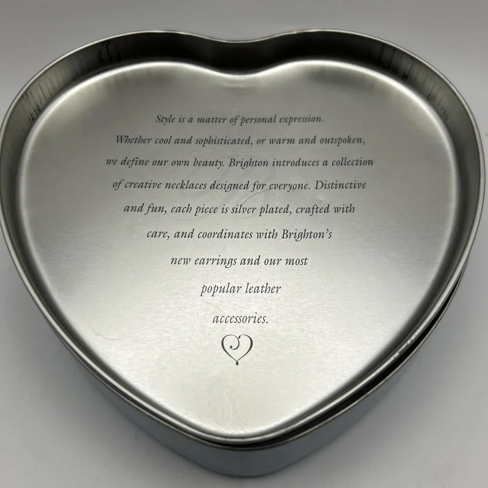 Brighton Heart Shaped Tin Trinket Jewelry Box‎